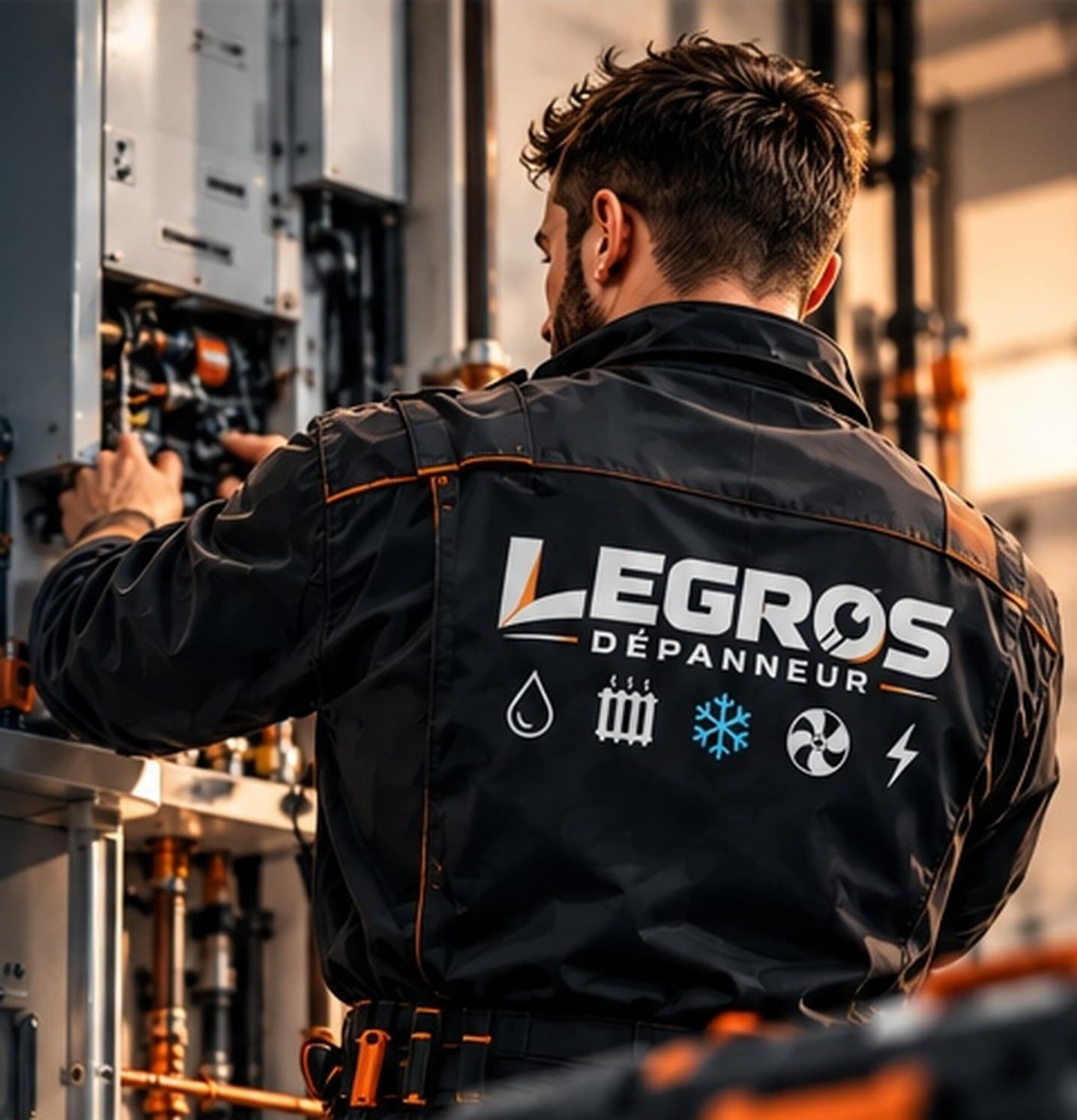 Technicien Legros Dépanneur en intervention sur une installation technique